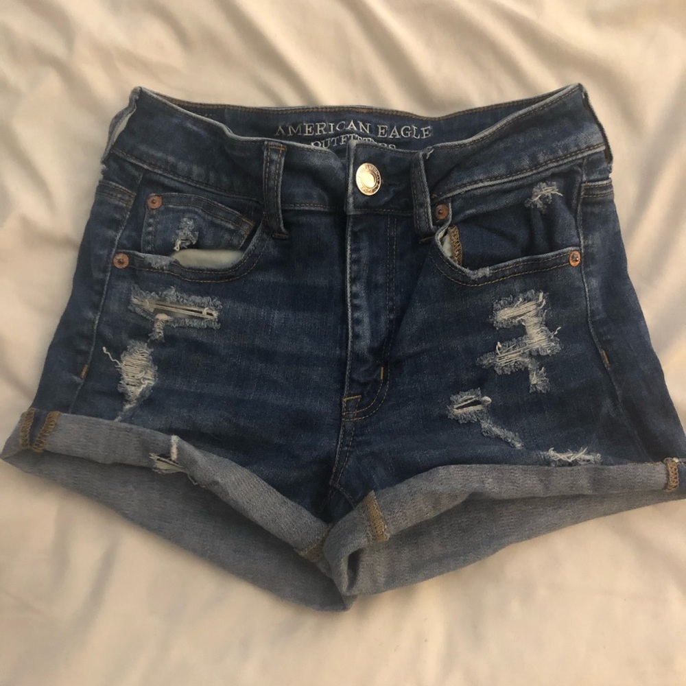 American Eagle Ripped Denim Shorts
